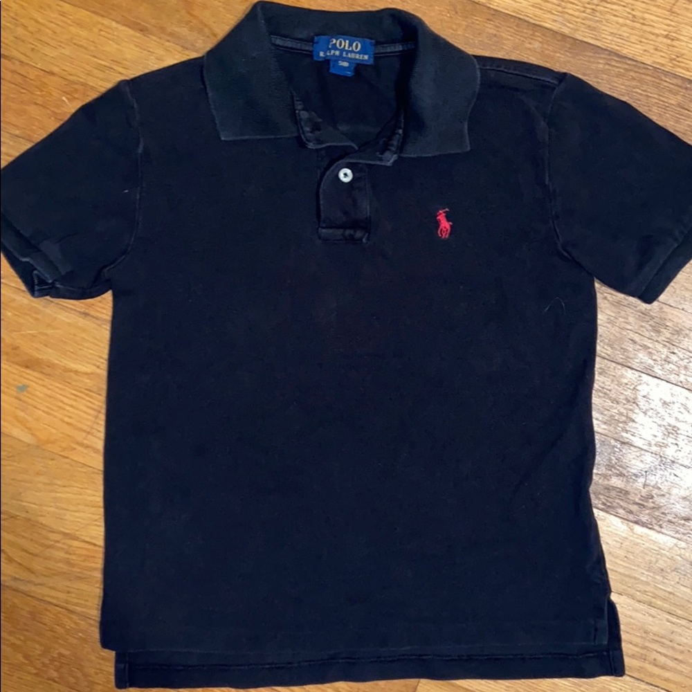 Polo Short Sleeve Black Size 8
